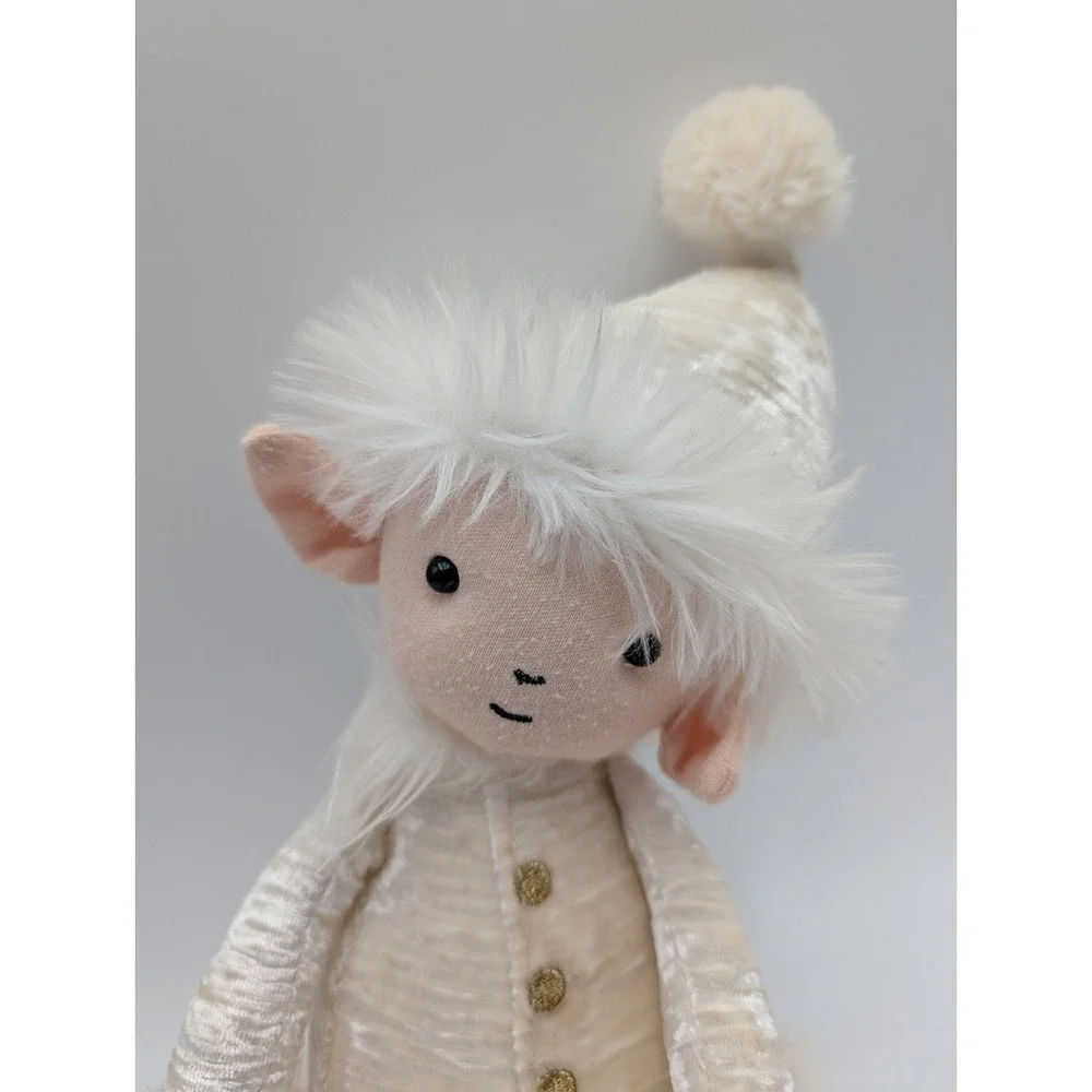 Jellycat Snowflake Elf Plush White Gold 14 Inch Stuffed Animal Toy